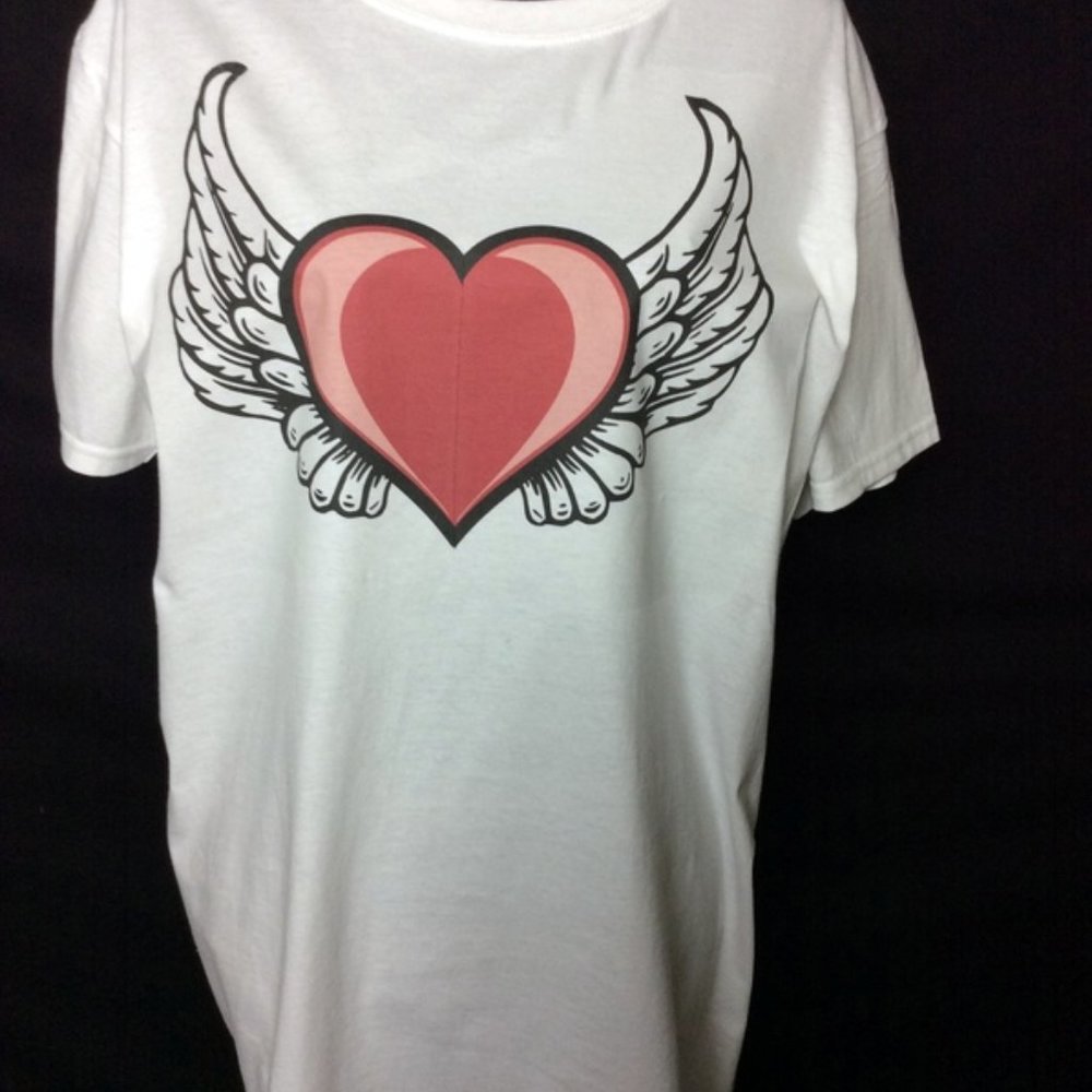 Heart & Wings Graphic Tee T Shirt